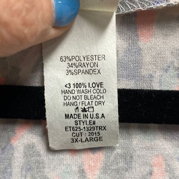 Sew in Love Multi Ruffle Sleeve Top Size 3X NEW - Picture 5 of 5